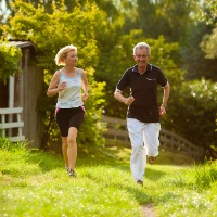 Middle age jogging